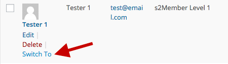 Switch To User Link