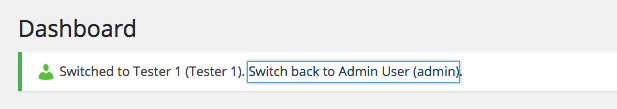 Switch Back to Admin Link