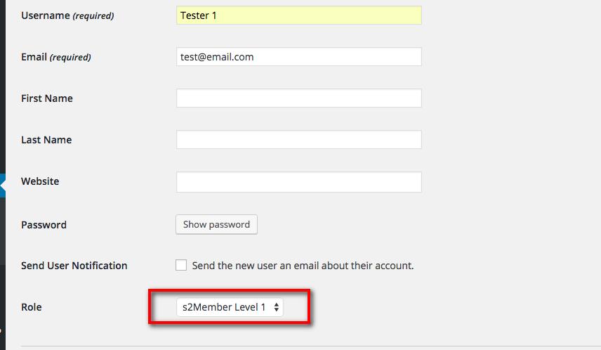 Add New Test User